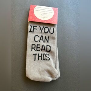 Saucy Socks Funny gray Socks - If You Can Read This
